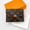 M41939 rosalie portemonnee Kaarthouders portemonnee Luxurys Designer tas Heren Muntzakje Dames Kaarthouder Louvis Flower Portefeuilles Sleutel Portemonnees Kaartsleuf Houder Portemonnee Clutch Bag