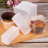 Present Wrap Frosted Clear Square PVC Box Transparent Plastic Carton Wedding Candy Party Supplies Smycken Förpackning 10st