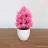 Fleurs décoratives Plantes Artificielles Pin Bonsaï Petit Arbre De Simulation Plante En Pot Fausse Fleur En Pot Ornements Pour La Décoration De La Maison Jardin