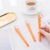 1 pz carino cancelleria scrittura penne gel creative penna segno cartone animato carota studente regalo nero neutro