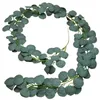 Decorative Flowers 185cm Long Artificial Vine Silk Eucalyptus Rattan Fake Willow Leaf Garland Wall Hanging Ivy Wicker For Home Garden