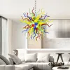 Pendant Lamps American Hand Blown Glass Chandelier LED Simple Living Room Dining Bedroom Lamp Personality Creative Atmosphere Light Luxury chandelier LR1250