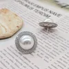 Orecchini a bottone con perle romantiche con diamanti Orecchini in argento sterling 925 con promessa di matrimonio per le donne Regalo di gioielli per feste di fidanzamento da sposa