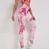 Active Sets WHOUARE Seamless Yoga Set For Fitness Running Gym Suits Sports Bra High Waist Leggings Tie Dye Quick Dry Breathable Clothes
