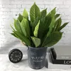 Fleurs décoratives 50cm 7 Fourchette Plantes Artificielles Feuilles Bouquet De Magnolia Tropical Faux Bonsaï Herbe Real Touch Arbre Feuillage Mur Vert