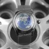 Zegarek męski Mechanizm automatyczny Szkło typu rybie oko Piękna tarcza ziemia Gumowy pasek Astronauta Przezroczyste tło Zegarek na rękę 47mm