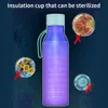 Water Bottles 600ml Smart UV Sterilizer Vaccum Thermos Bottle Self Cleaning Purifier 304 Stainless Steel Portable Sport Thermoses 230316