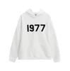 1977 Men Hoody Hoodies Pullover Sweatshirts Fashion Unisex Letter Printed Crewneck Loose Long Sleeve Black Hooded Streetwear Mens Hooded Size M-5XL