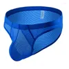 Underpants Men Mesh Briefs Penis Pouch Underwear Thong Breathable Low Rise G-String Homme Slip Jockstrap Panties