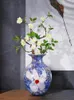 Vases Chinese Zen Vase Decoration Living Room Entrance Colored Glaze TV Cabinet And Tea Table Retro Affordable Luxury Flower