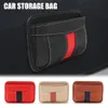 New Car Key Case Storage Car Organizer Bag PU Bag Artificial Leather Pocket Flexible String Magic Sticker Universal Auto Organizer