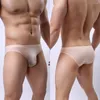 Sous-vêtements d'été sans couture lisse pure poche hommes sous-vêtements mince mini bikini slip de soie de glace