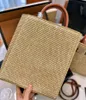 Mode paille fourre-tout sac femmes sacs de créateurs grande taille sac à main décontracté lettre broderie sac à provisions tricot fourre-tout