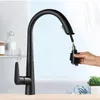 Robinets de cuisine Chrome Robinet Noir En Acier Inoxydable Or Pull Out Évier Mitigeur Accessoires Et Eau Froide