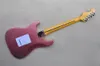 6 Strings Sparkle Pink Electric Guitar with Yellow Maple Fretboard SSS Pickups