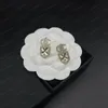 Channel Cclies Designers Femmes Géométrique Ronde Perle Stud Charm Boucles D'oreilles Marque De Luxe Lettre Cristal Strass Boucle D'oreille Plaqué Or 18 Carats Femmes Bijoux De Fête De Mariage