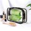 Sac à cosmétiques Transparent en PVC pour femmes, sac de maquillage Transparent à fermeture éclair, grande capacité, voyage, bain, toilette, organisateur de lavage, sac à main de rangement