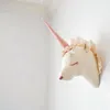 Decorazione della parete Baby Girl Room Decor Cervo Unicorno Peluche Teste di animali Decorazione della parete per letto Bambini Nursery Room Decoration Giocattolo nordico 230317