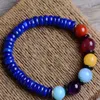 Braccialetti di pietra ellittica di lapislazzuli naturali blu perline artigianali con gemma da uomo di colore per gioielli da regalo per donna