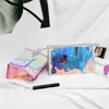 Borsa per cosmetici impermeabile da donna Custodia per trucco con cerniera trasparente in PVC Borsa da viaggio per organizer da toilette portatile da donna