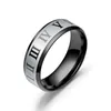 Band Rings 2022 Vintage Roman Numerals Men Rings Temperament Fashion 6mm Width Stainless Steel Rings For Men Jewelry Perfect Gift