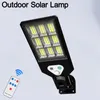 Luzes solares LED externo LED Solar sensor de movimento lâmpada de parede IP67 Controle remoto à prova d'água Luz de segurança durável fora do jardim da parede varandas Crestech168