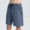 Ll män jogger sport shorts för vandringscykling med blixtlås med en ficka löpande gym kort byxa