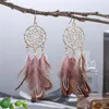 Dangle Earrings Women Unusual Long Feather Pendant Woman Accessories Vintage Ethnic Bohemia Trend Gorh Party Earring Women's Jewelry