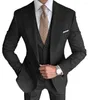 Men's Suits Men's Retro Jacket Vest Pants Suit Tweed Business Full Sleeves Waistcoats Slim Fit 3-Piece Groomsmen For Wedding