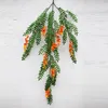 Decoratieve bloemen 130 cm Wisteria Artificiële bloemen Vine krans Wedding Arch Decoratie Fake Plant Leaf Rattan Garden Decor