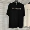 T-shirts pour hommes 20ss Summer VTM Witte Cute Hot Diamond Logo Strass Loose Short Sleeve Women's Cotton TEE T230317