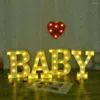 Nachtlichter LED-Buchstabe leuchten Buchstaben Zeichen batteriebetriebene Lampe Home Bar Dekoration für Hochzeit/Geburtstagsparty