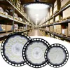 Super Bright UFO LED High Bay Lights AC85-265V 100W 150W 200W Commercial Industrial Lighting Market Warehouses Workshop Garage Lamp