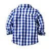 Kids Shirts Boys Polyester Shirt Toddler Boys Long Sleeve Winter Autumn Bow Tie Shirt Tops Coat Outwear For Babys Clothes Boys Tee Ball 230317