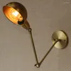 Wandlampen Loft Long Swing Arm Industriel Messing Stel Lamp SCONCE E27 Lichten voor slaapkamer badkamer ijdelheid veranda verlichting