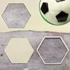 Stampi da forno Modello di calcio Tagliabiscotti Torta fondente Taglierina esagonale per cucina Strumenti di decorazione fai da te