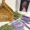 Flores decorativas Diy Fades de crochê artesanal Lily lavanda lúpalha, esqueça-me-não-não-Calla Lotus Carnações Eucalyptus folhas e outras terminadas