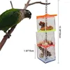 Outro pássaro suprimentos de pássaros acrílico de estimação para o alimentador de penduramento de pet-camada de parrot caixa de forragem acessórios para jardim decoração de jardim