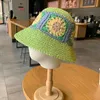 Wide Brim Hats Bucket Hats Japan Korea Crochet Beach Straw Hat Women Summer Flowers Pure Hand-woven Hat Sunshade Fisherman Hat Breathable Bucket Hat 230317