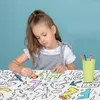 Drawing Painting Supplies Coloring Paper Roll for Kid Mess Free Sticky Drawing Paper Roll for Toddler Wall Coloring Activity Stickers Set for Gift Toy 230317