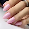 Valse nagels 24 stks glanzende roze korte stiletto nep nagel met jelly lijmdruk op kunstmatige diy vingertips manicure gereedschap