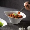 Ciotole FANCITY Net Red Noodle Bowl Domestico Commerciale Lumaca Polvere Singola Ceramica Piccante Zuppa Semplice Grande