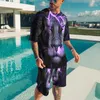 Men's Tracksuits 2023 Summer 3d Animal Print Male Casual Short Clothing Sets T Shirt Shorts Workout Set 2 Pieces