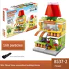 Bloco de construção da casa Mini City Store View View Snack Street Boys and Girls Greeds Toys