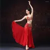 Bühne tragen Leistung 2023 Bauchtanz Kleidung Oriental Dance Outfits Sexy Spitze Perlen Kostüm Set BH Gürtel Röcke