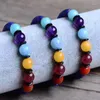 Braccialetti di pietra ellittica di lapislazzuli naturali blu perline artigianali con gemma da uomo di colore per gioielli da regalo per donna