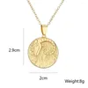 Pendant Necklaces Chain Jewelry Set Gold Coin Size Twelve Constellations Copper Plated Necklace