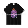 Camisetas masculinas de 2016 Designer mass camisetas laterais de camuflagem de dupla face de camuflagem de tubarão de tubarão gráfico colorf Caixa Lightning Luminous Cotto Dhv1o