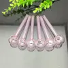 Hookahs Pink thickening 10cm glass straight pot Wholesale Glass bongs Oil Burner Glass Water Pipes