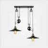 Wall Lamp American Country Bar Club Villa Living Room Dining Mahjong Hall Billiards Lifting Pulley Iron Chandelier